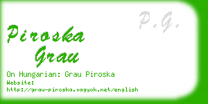 piroska grau business card